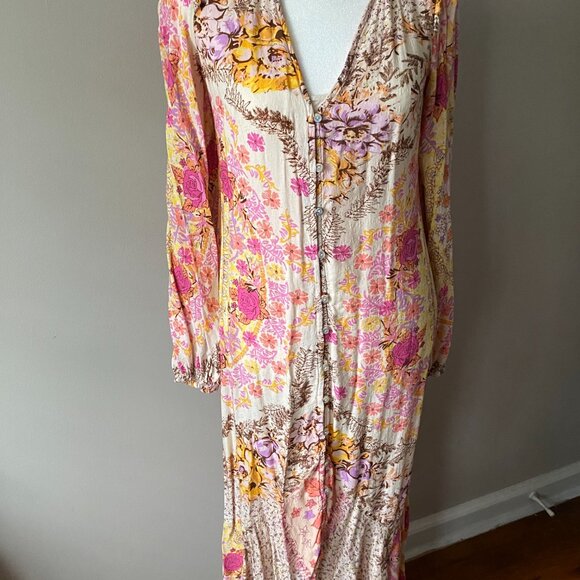 Free People 'Marais' Floral Midi-Dress - Size xs - Picture 3 of 10